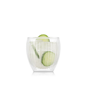 Bodum Pavina Double Wall Ribs Glass - 2 Pack
