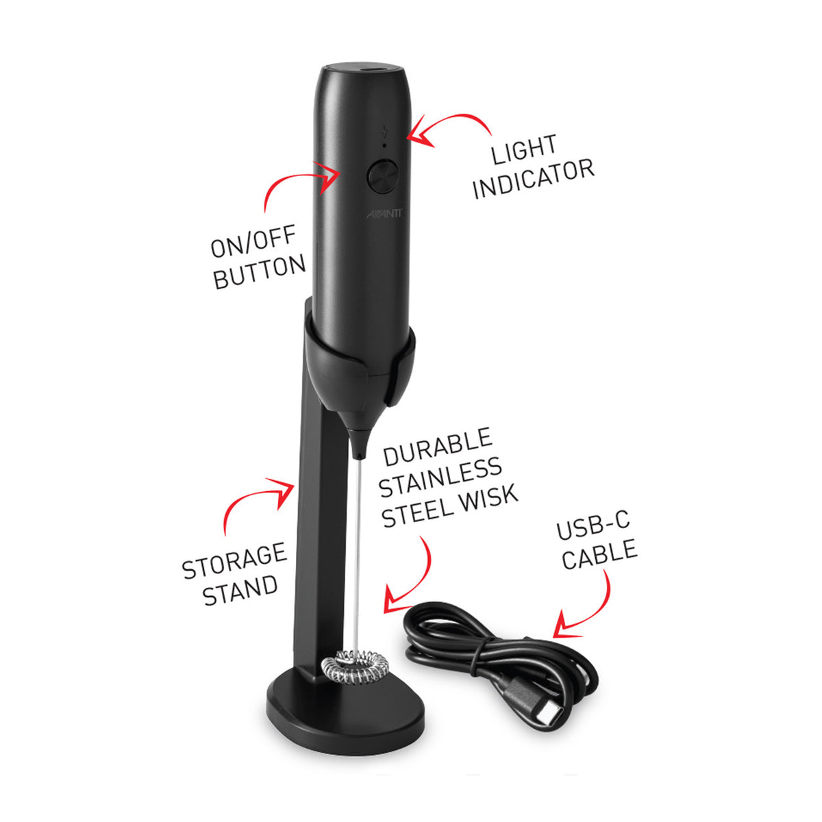 Avanti Rechargeable Milk Frother