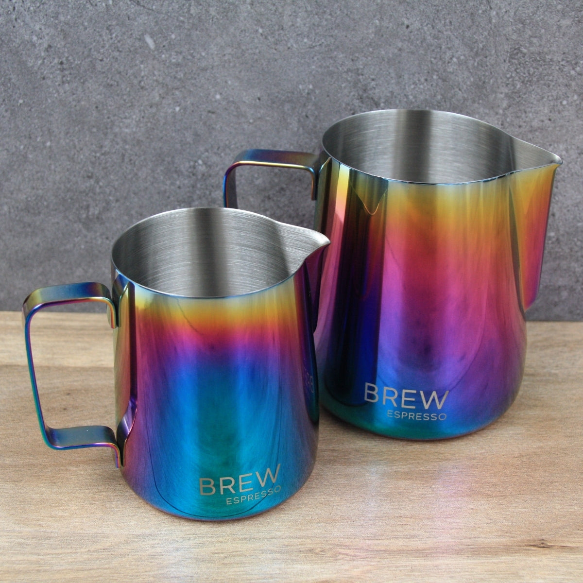 Brew Espresso Stainless Steel Rainbow Milk Pitcher