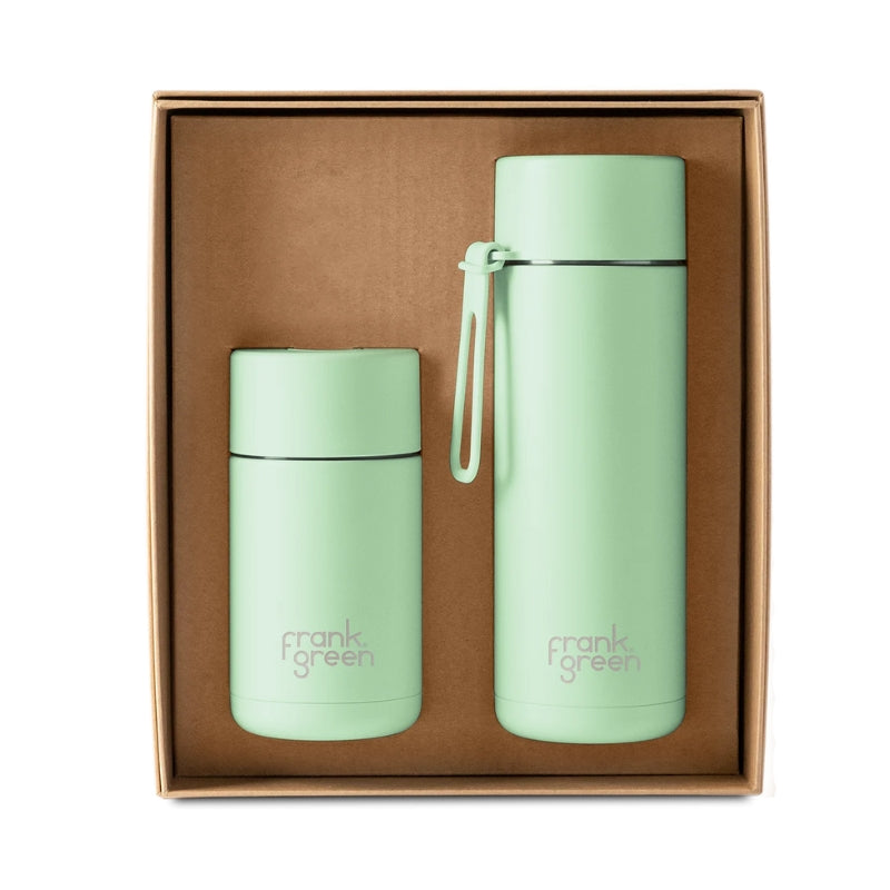 Frank Green Ceramic Reusable Gift Set - 12oz &amp; 20oz Mint Gelato