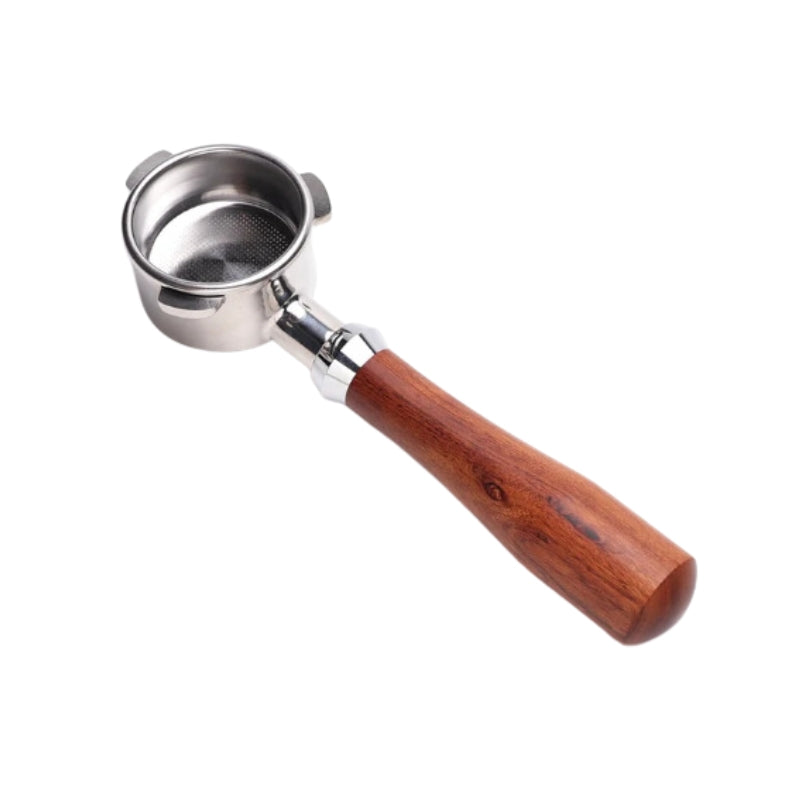 Espresso Bottomless Wooden Portafilter classic handle