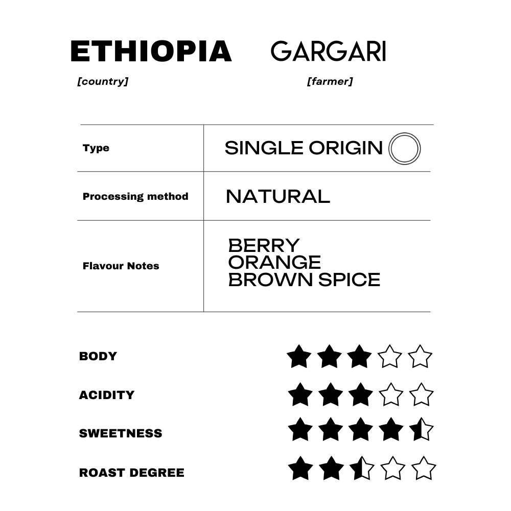Meebz Coffee Ethiopia Gargari - Natural Berry | Berry Blast