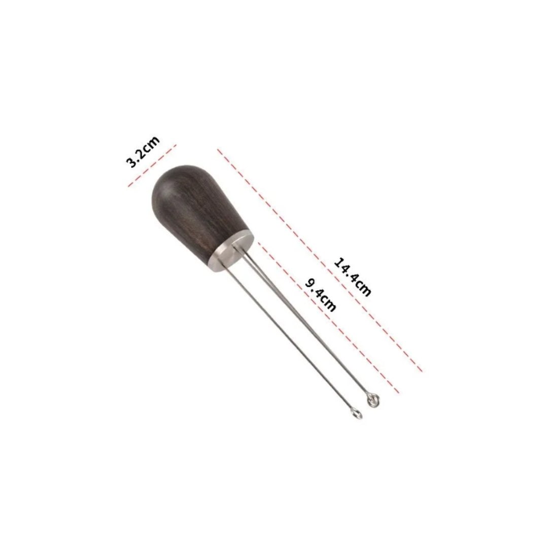 Coffee Needle Distributor Wooden Handle