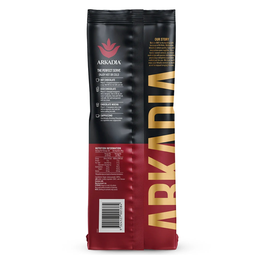 Arkadia Drinking Chocolate 1kg - 24% Cocoa