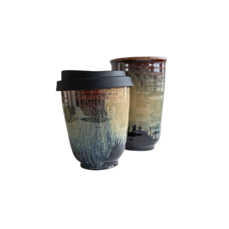 West Coast Stoneware Reusable Cup 8ozmidnight coffee