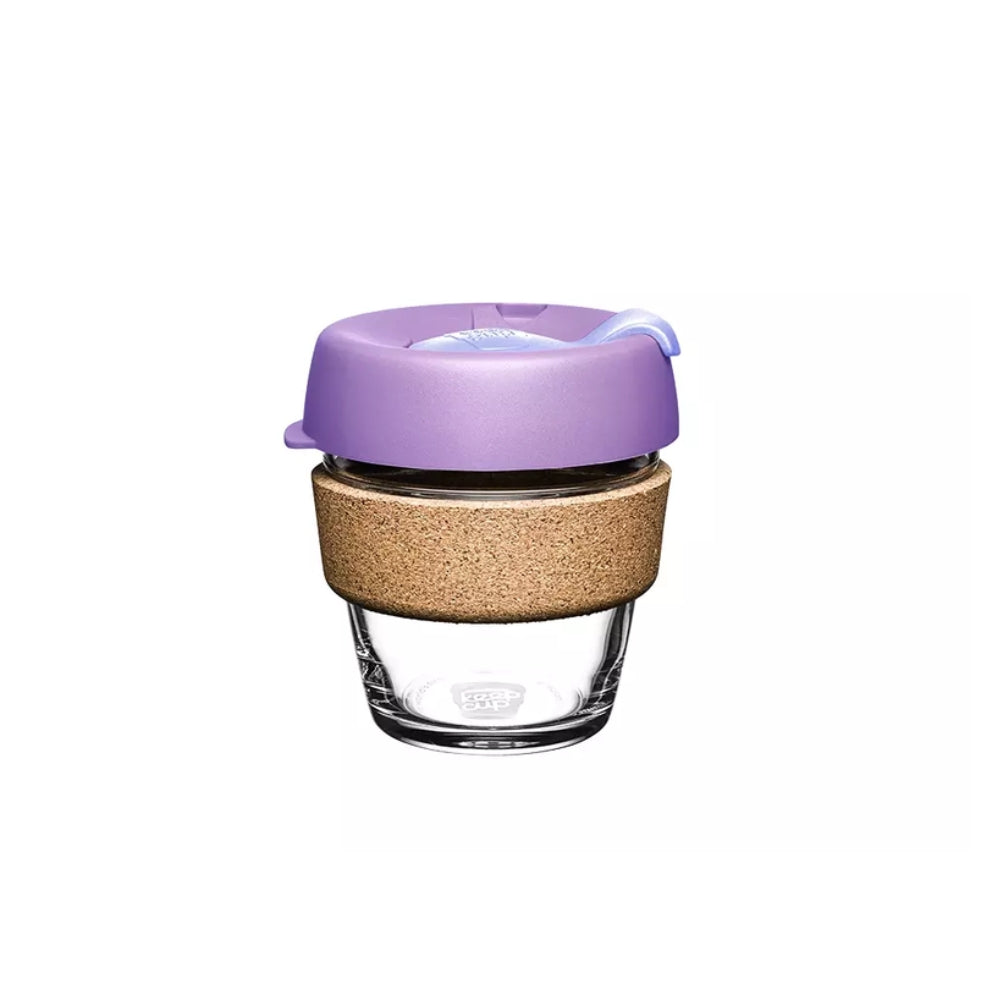 KeepCup Brew Glass Cork 6oz Purple