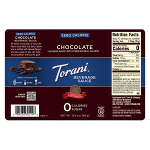 Torani Dark Chocolate Sauce - Zero Calorie 380ml