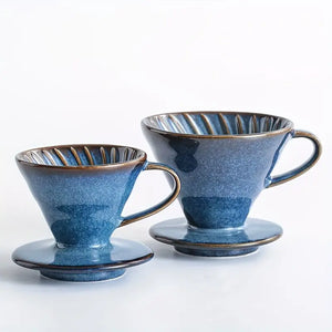 Ceramic Coffee Dripper - Deep Blue