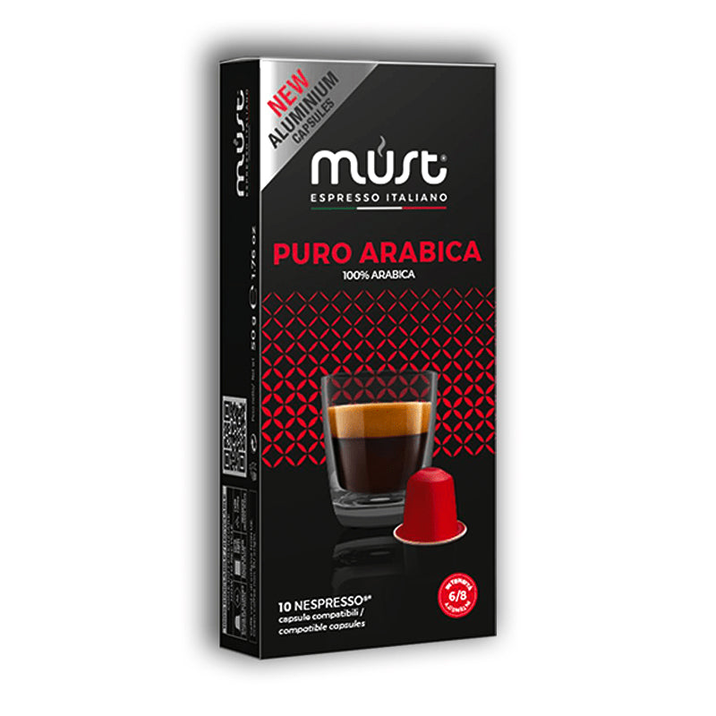 Must Espresso Aluminium 50 Pod Selection Box Arabica