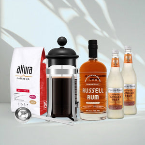 Father's Day French Press Coffee & Rum Gift Set