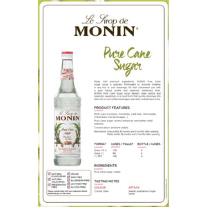 Monin Pure Sugar Cane Syrup 700ml