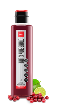 Shott Syrup 1 Litre - Cranberry and Lime