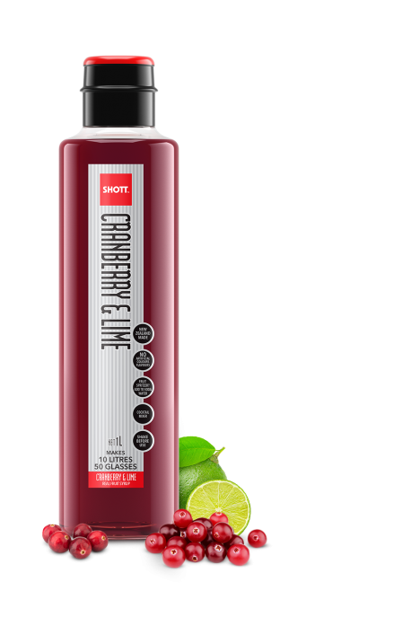 Shott Syrup 1 Litre - Cranberry and Lime