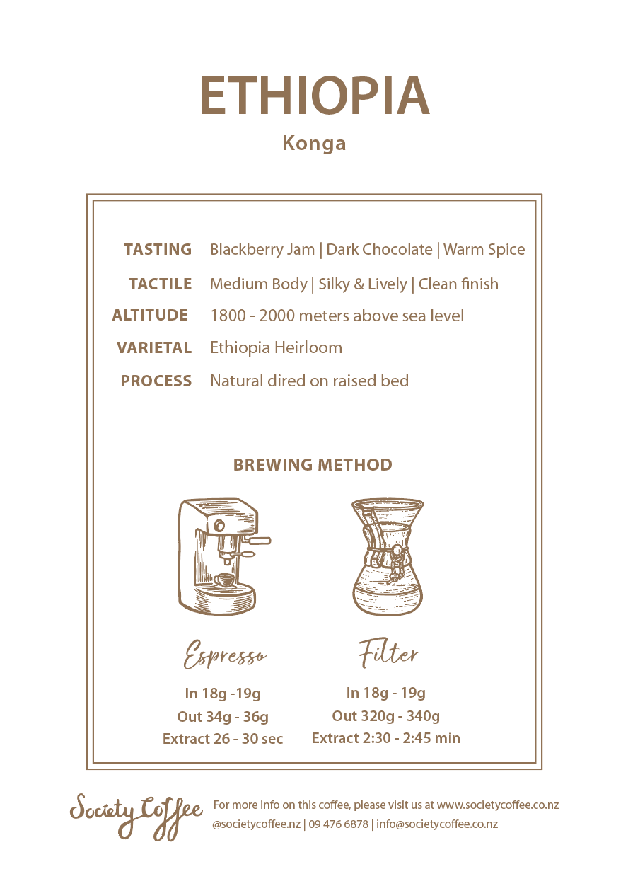 Society Coffee Ethiopia Coffee Single Origin - Konga Natural G1