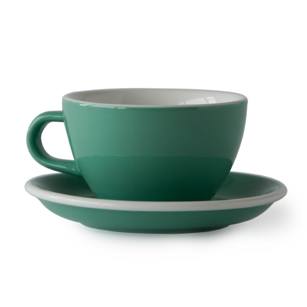 Acme 280ml Latte Cup and Saucer feijoa green