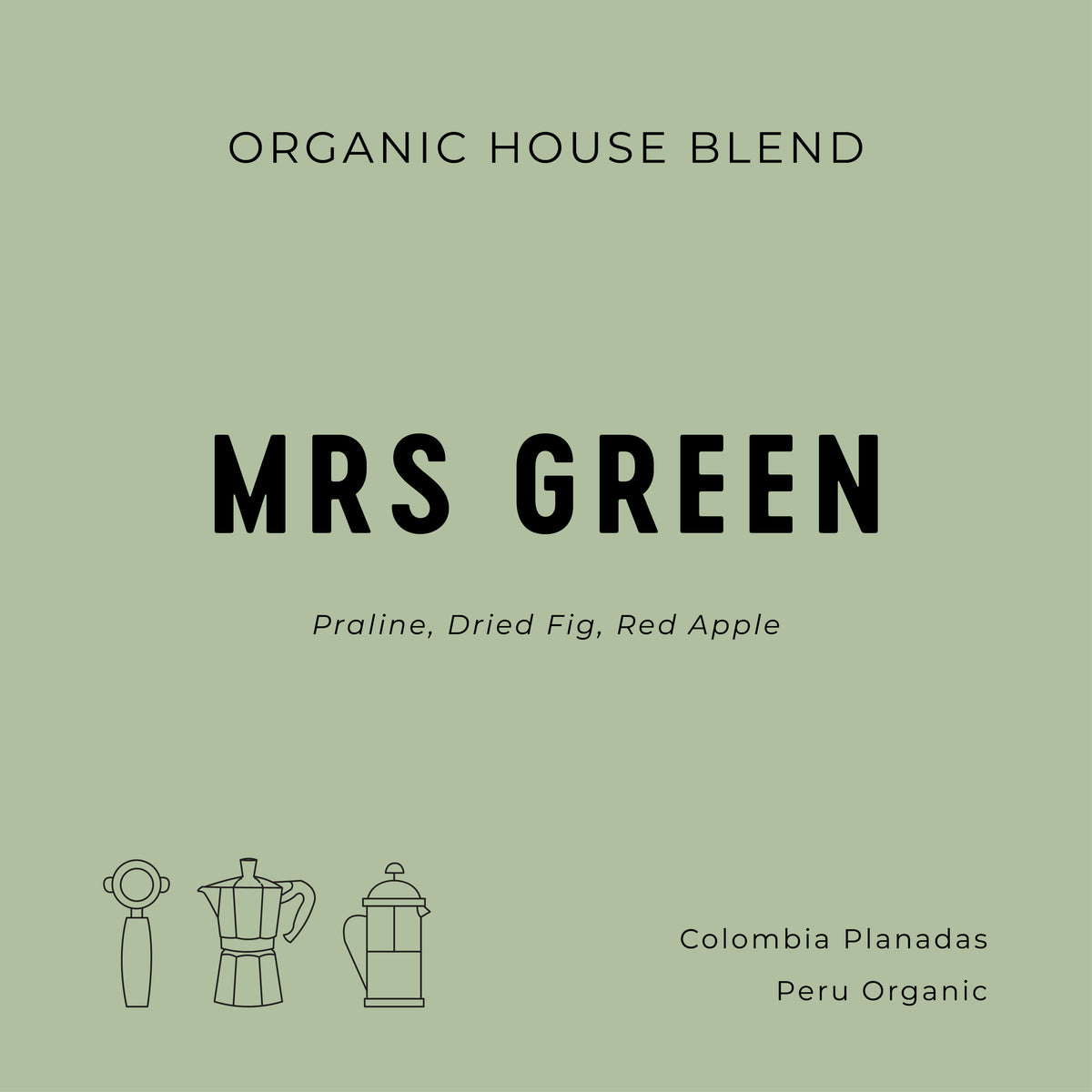 Espresso Workshop Mrs Green - Organic House Blend