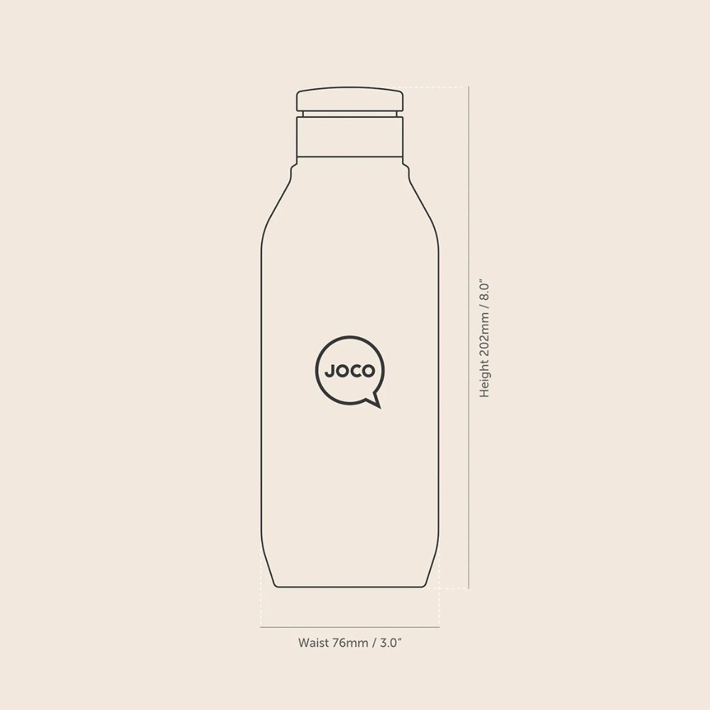 Joco Velvet Grip Flask 20oz - Dimensions | The Coffee Collective NZ