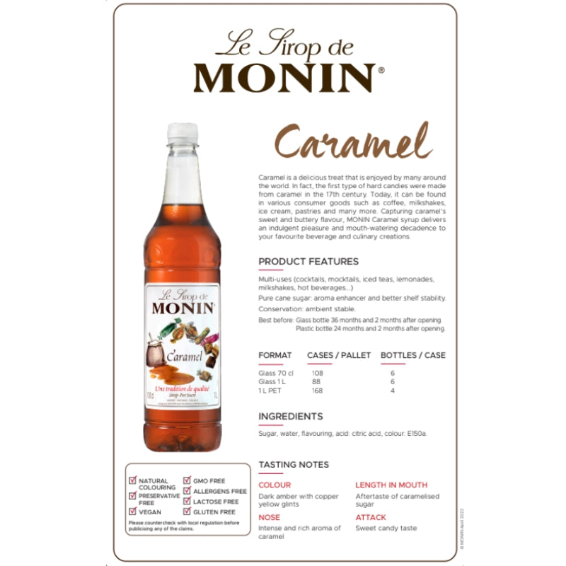 Monin Caramel Syrup 1L