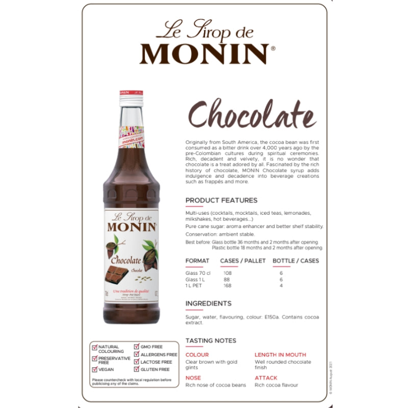 Monin Chocolate Syrup 700ml