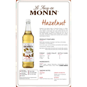 Monin Hazelnut Syrup 1L