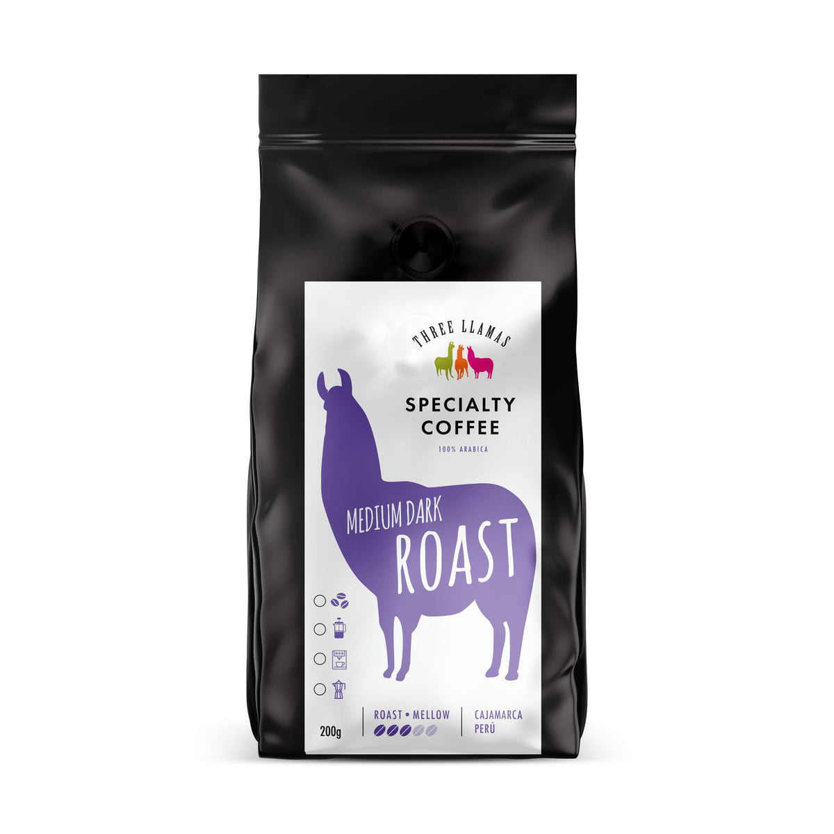 Three Llamas Coffee Medium Dark Roast