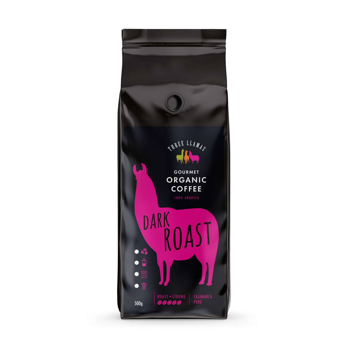 Three Llamas Coffee Organic Dark Roast