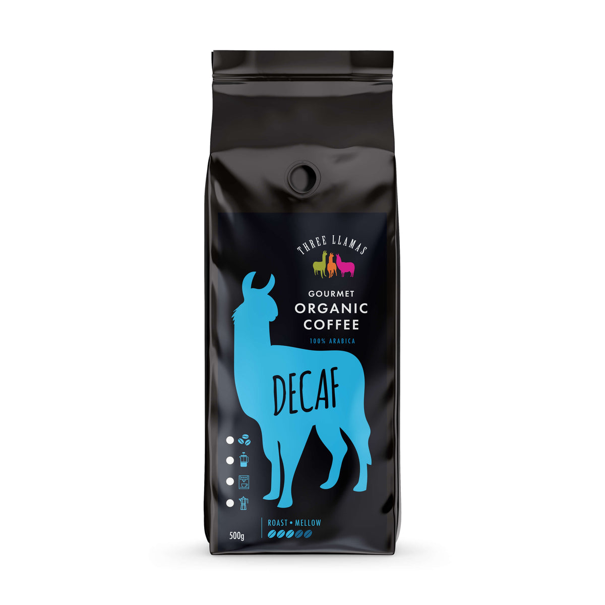 Three Llamas Coffee Organic Decaf
