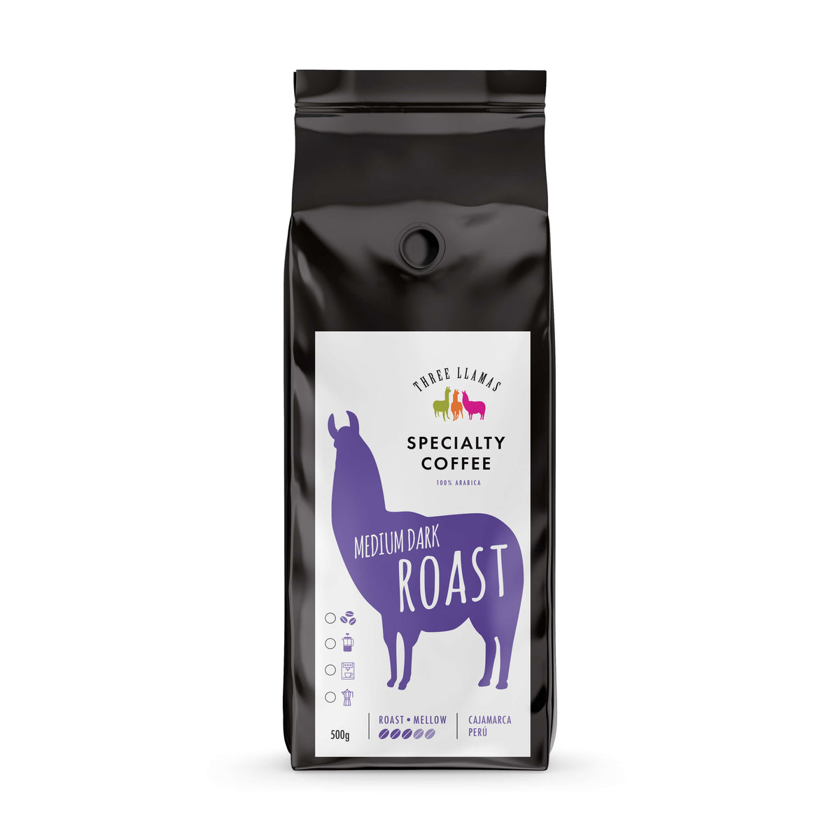 Three Llamas Coffee Medium Dark Roast