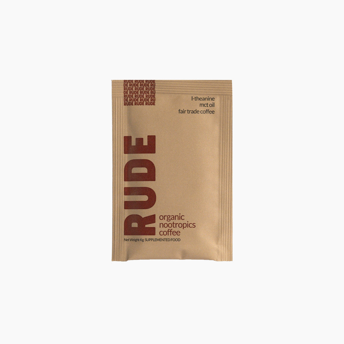 Rude Coffee Fair Trade &amp; Organic Nootropic Coffee - 7 Sachets - Unsweet