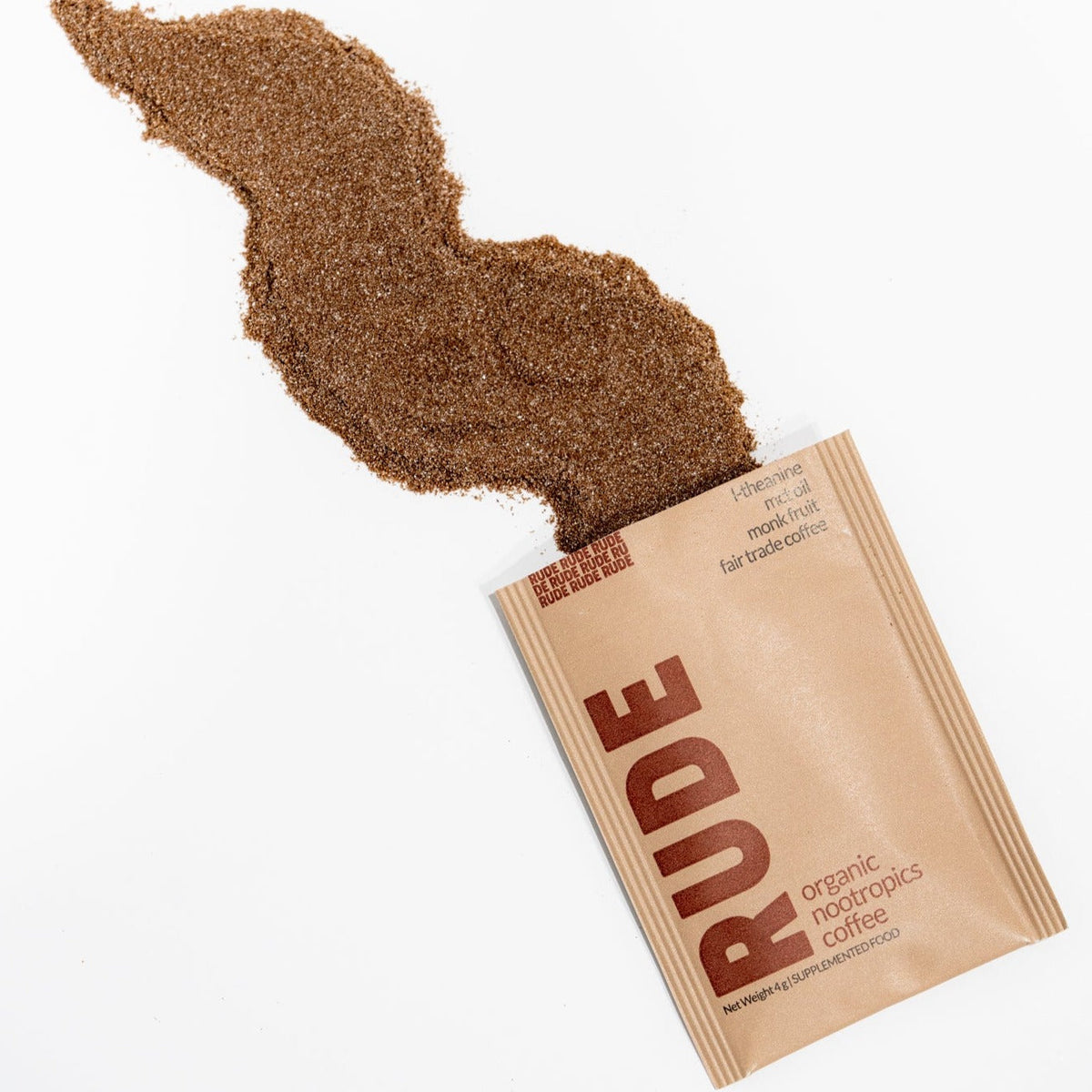 Rude Coffee Fair Trade &amp; Organic Nootropic Coffee - 7 Sachets - Unsweet