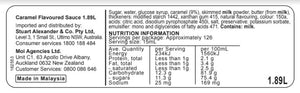 Monin Caramel Sauce 1.89L