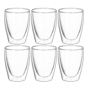 Avanti Twin Wall Glass Caffe 250ml - 6 Piece Set