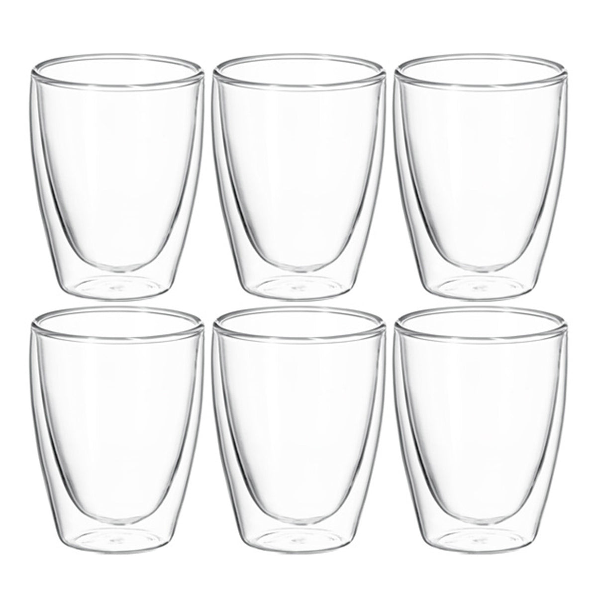 Avanti Twin Wall Glass Caffe 250ml - 6 Piece Set