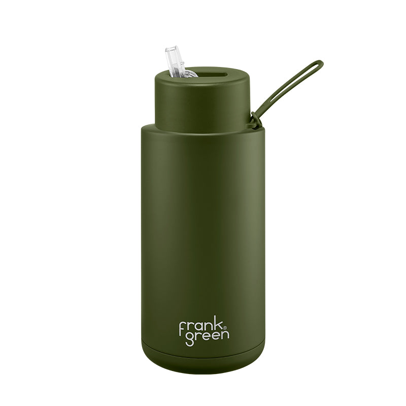 Frank Green 34oz Ceramic Reusable Bottle Khaki