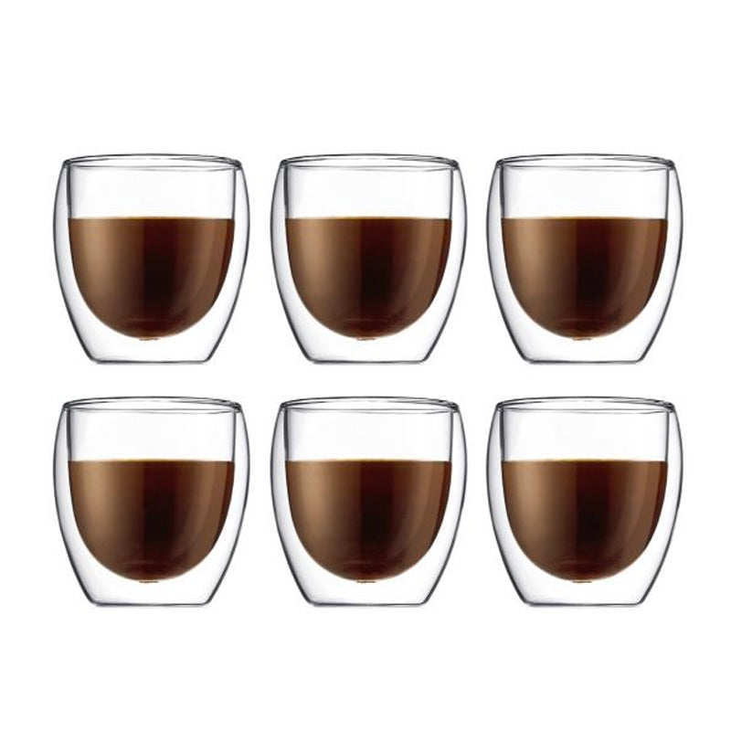 Bodum Pavina Double Wall Glass 0.25L - 6 Pack