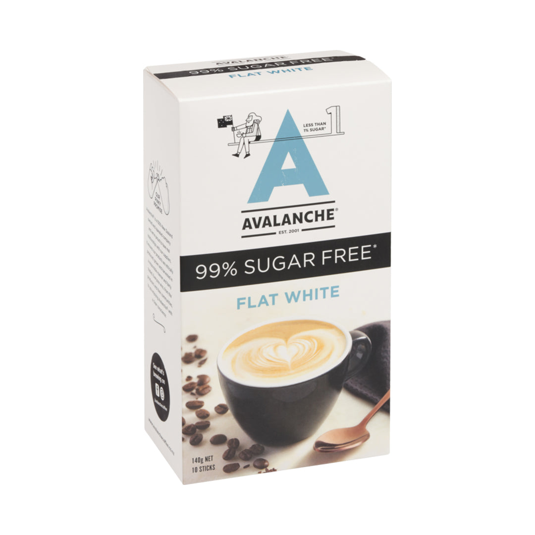 Avalanche 99% Sugar Free Sachets Flat White