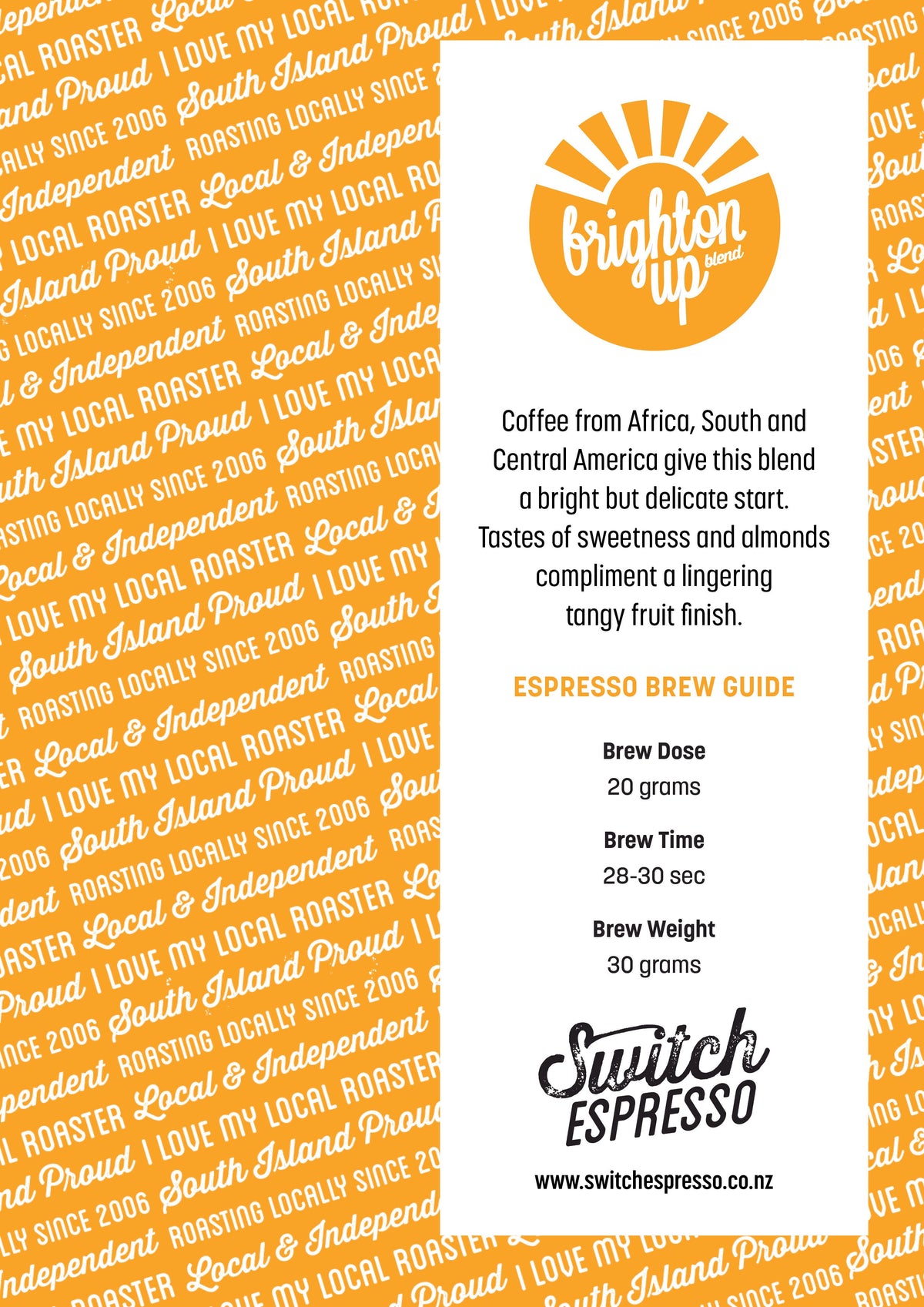Switch Espresso Brighton Up Blend