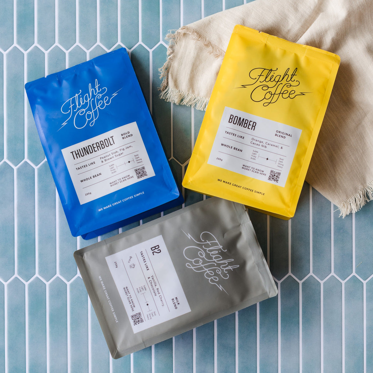 Flight Coffee Original Blend Taster pack - Bomber, B2, &amp; Thunderbolt
