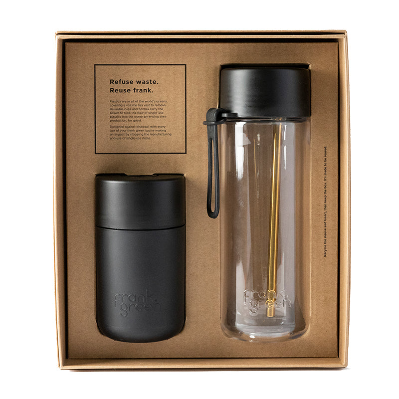 Frank Green Original Reusable Gift Set Midnight Black