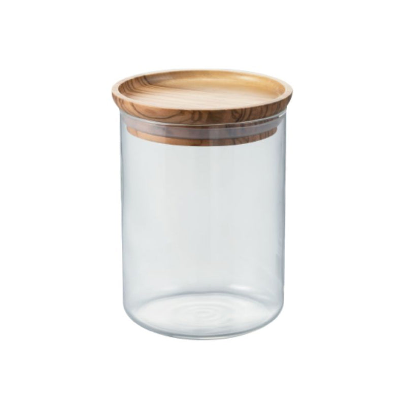 Hario Simply Glass and Olive Wood Canister