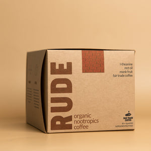 Rude Coffee Fair Trade & Organic Nootropic Coffee - 30 Sachets - Sweet