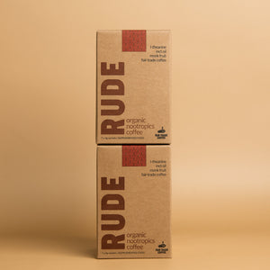 Rude Coffee Fair Trade & Organic Nootropic Coffee - 7 Sachets - Sweet