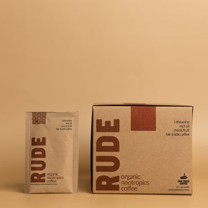 Rude Coffee Fair Trade & Organic Nootropic Coffee - 30 Sachets - Sweet