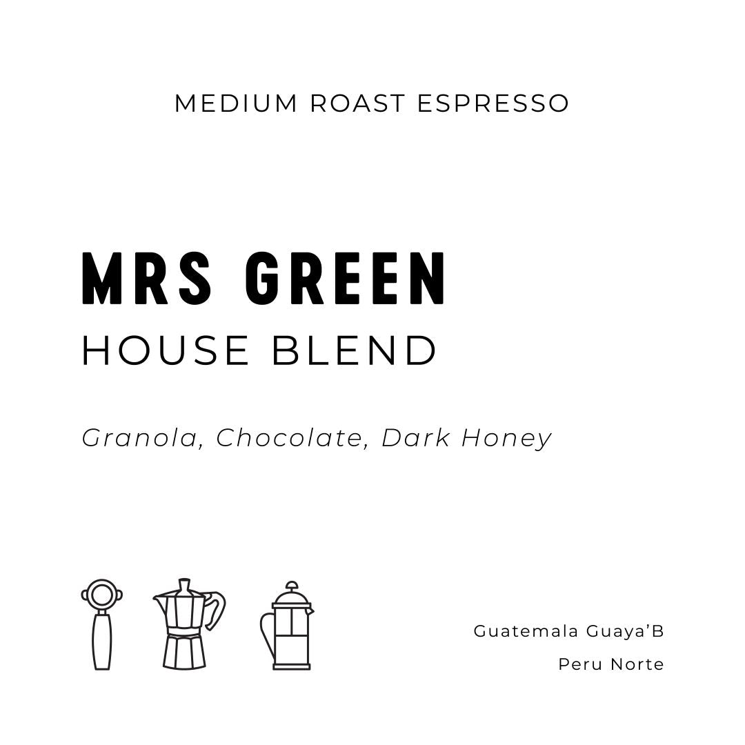 Espresso Workshop Mrs Green - Organic House Blend