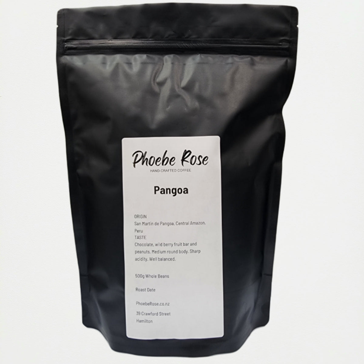 Phoebe Rose Coffee Pangoa Single Origin Fairtrade Organic Coffee -Limited Edition-