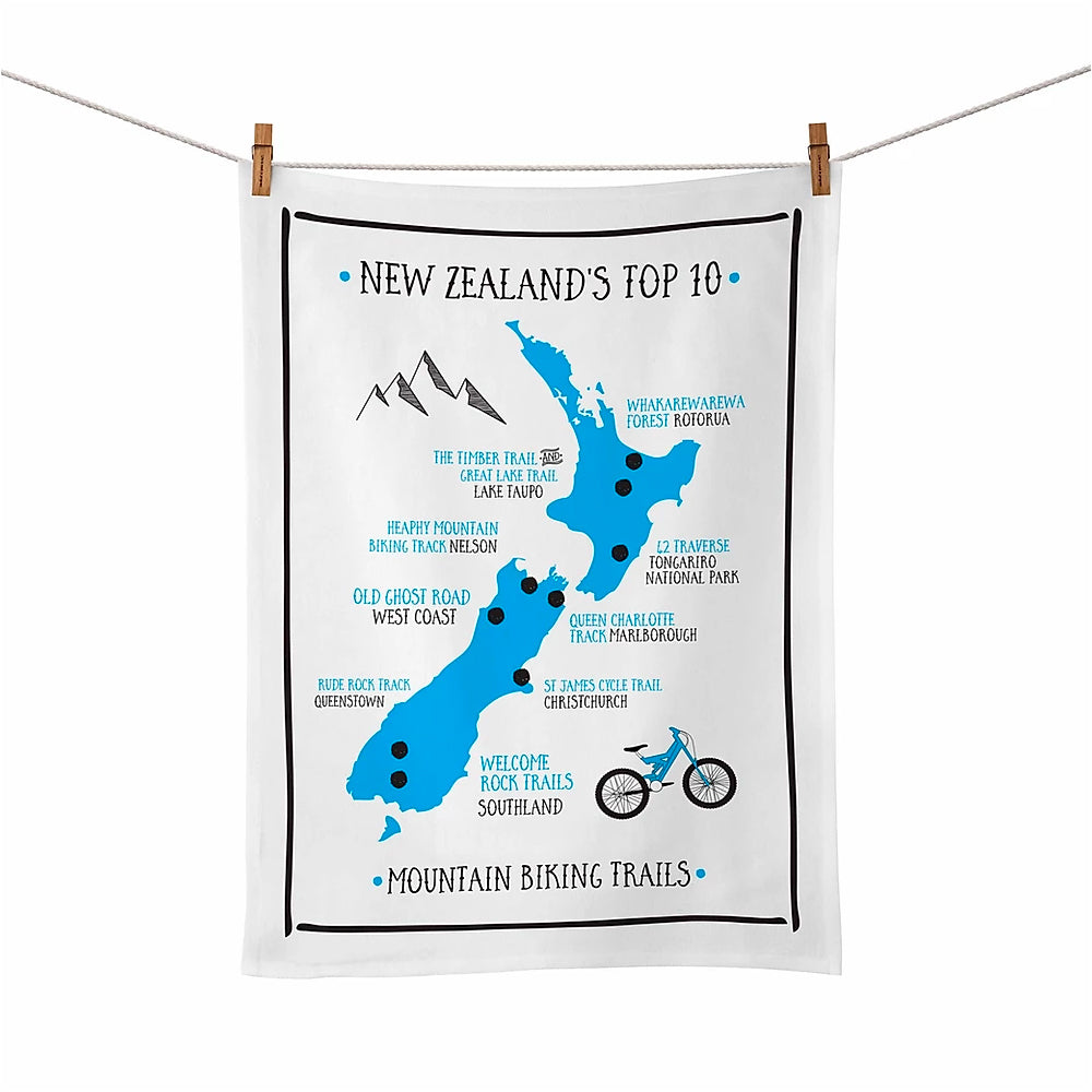 Moana Road Tea Towel - Mountain Biking