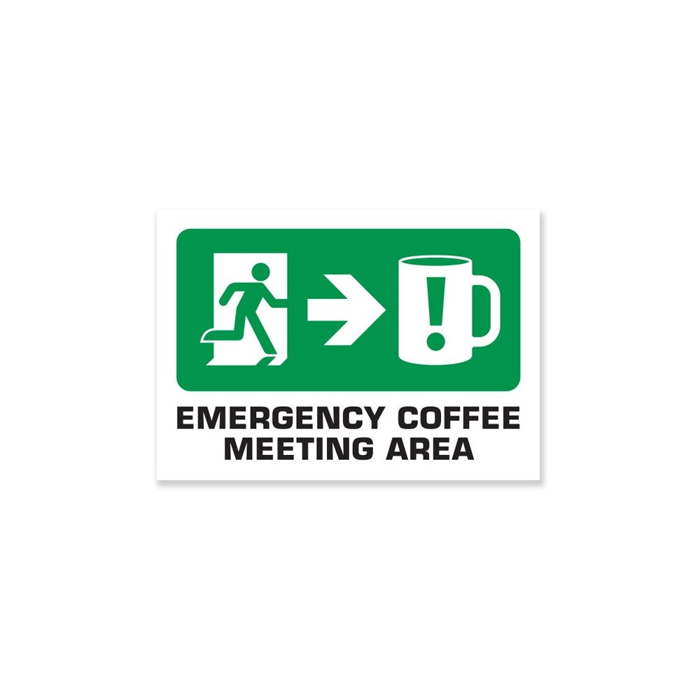 Emergency Coffee Wooden Sign