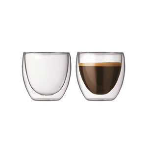 Bodum Pavina Double Wall Glass 0.25L - 2 Pack the coffee collective nz